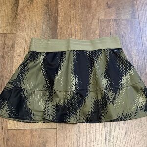 Adidas Black and Olive Mini Skirt